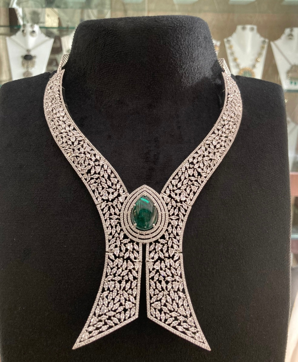 Cz Emerald Necklace