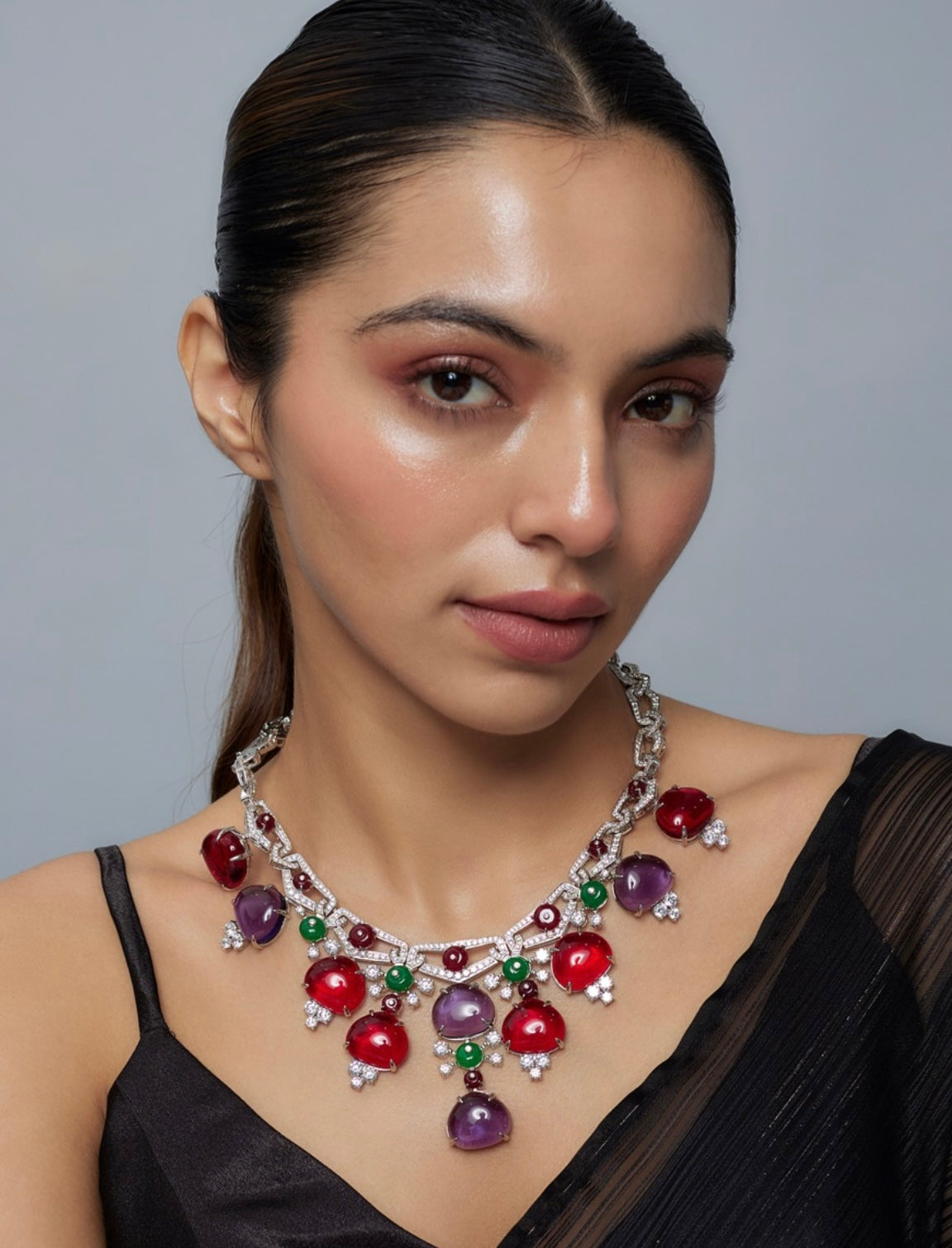 Florence Silver Plated Multi Womens Contemporary Short Necklace Set