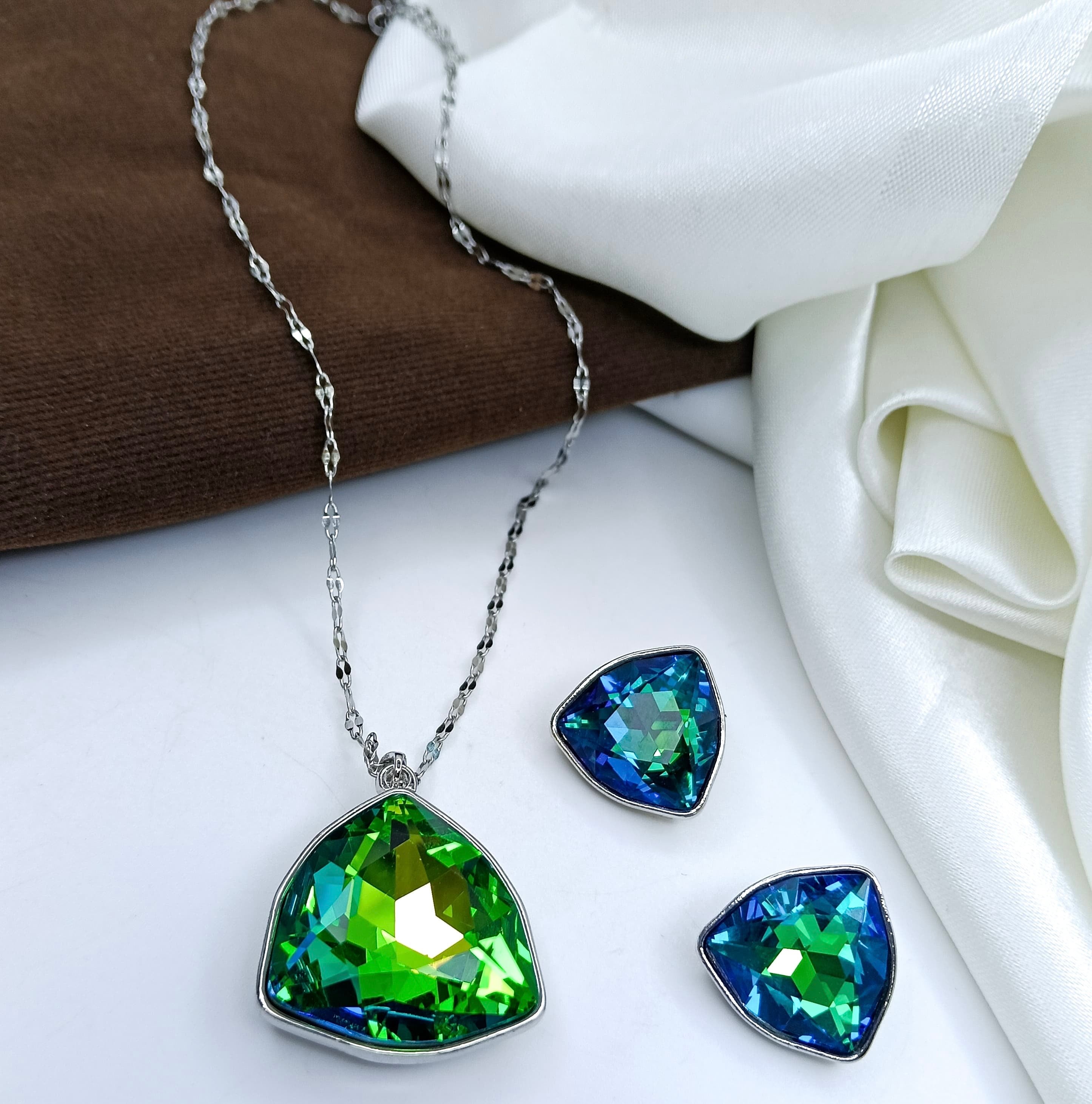 Trillion Pendant Necklace