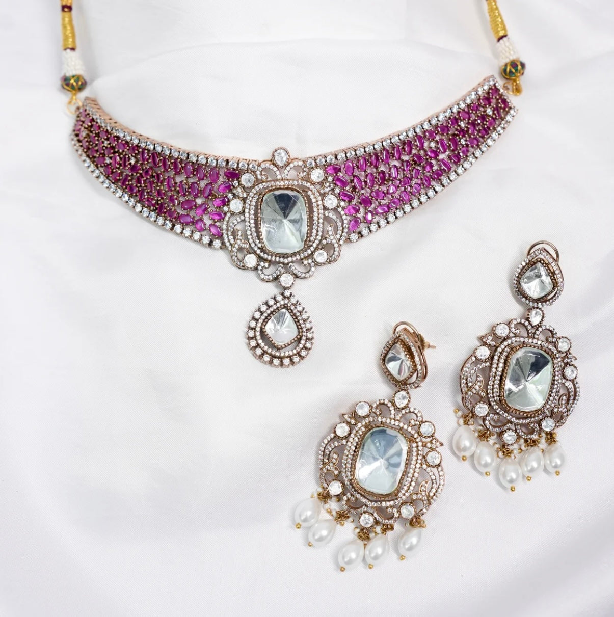Polki Kundan Choker Jewellery set