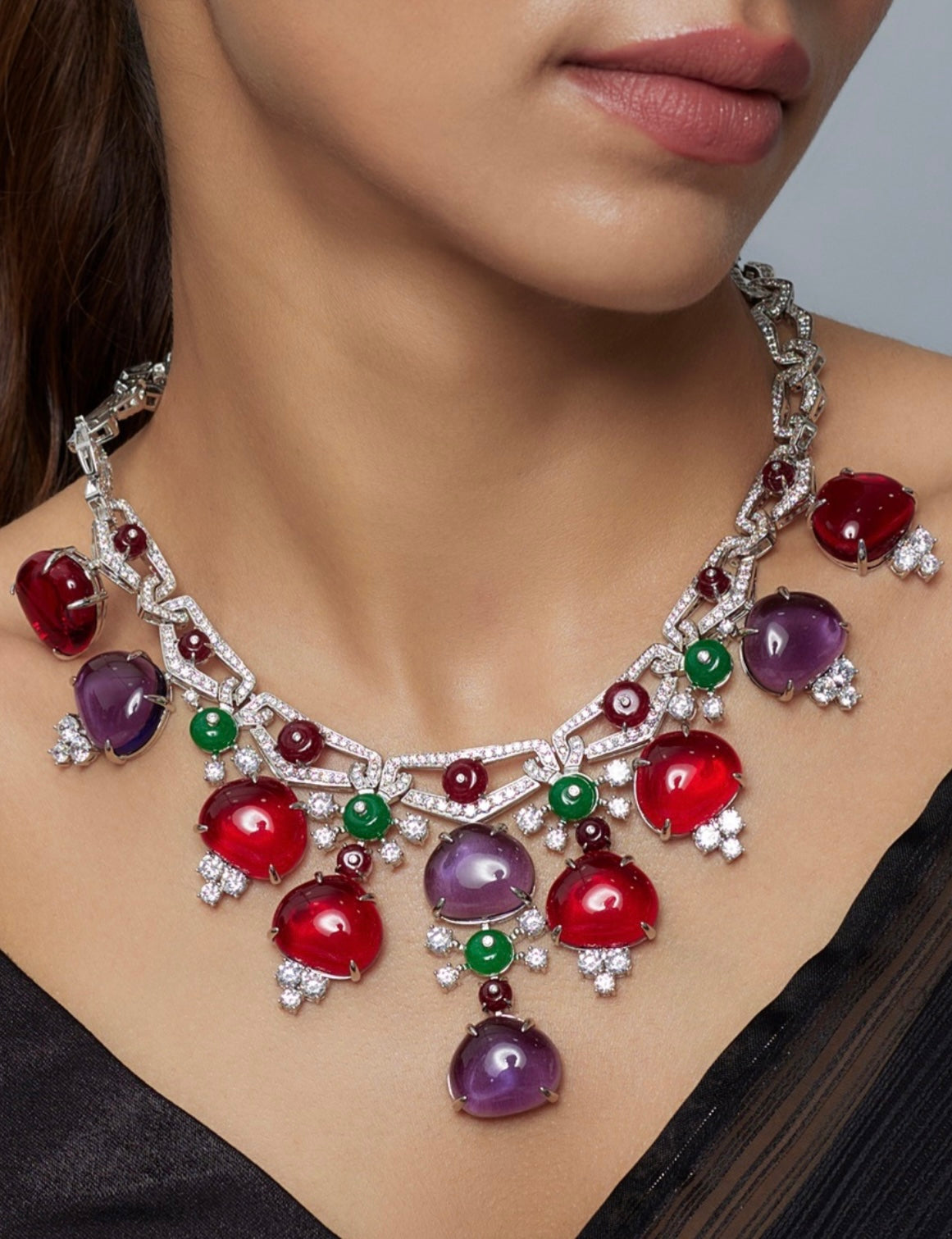 Florence Silver Plated Multi Womens Contemporary Short Necklace Set