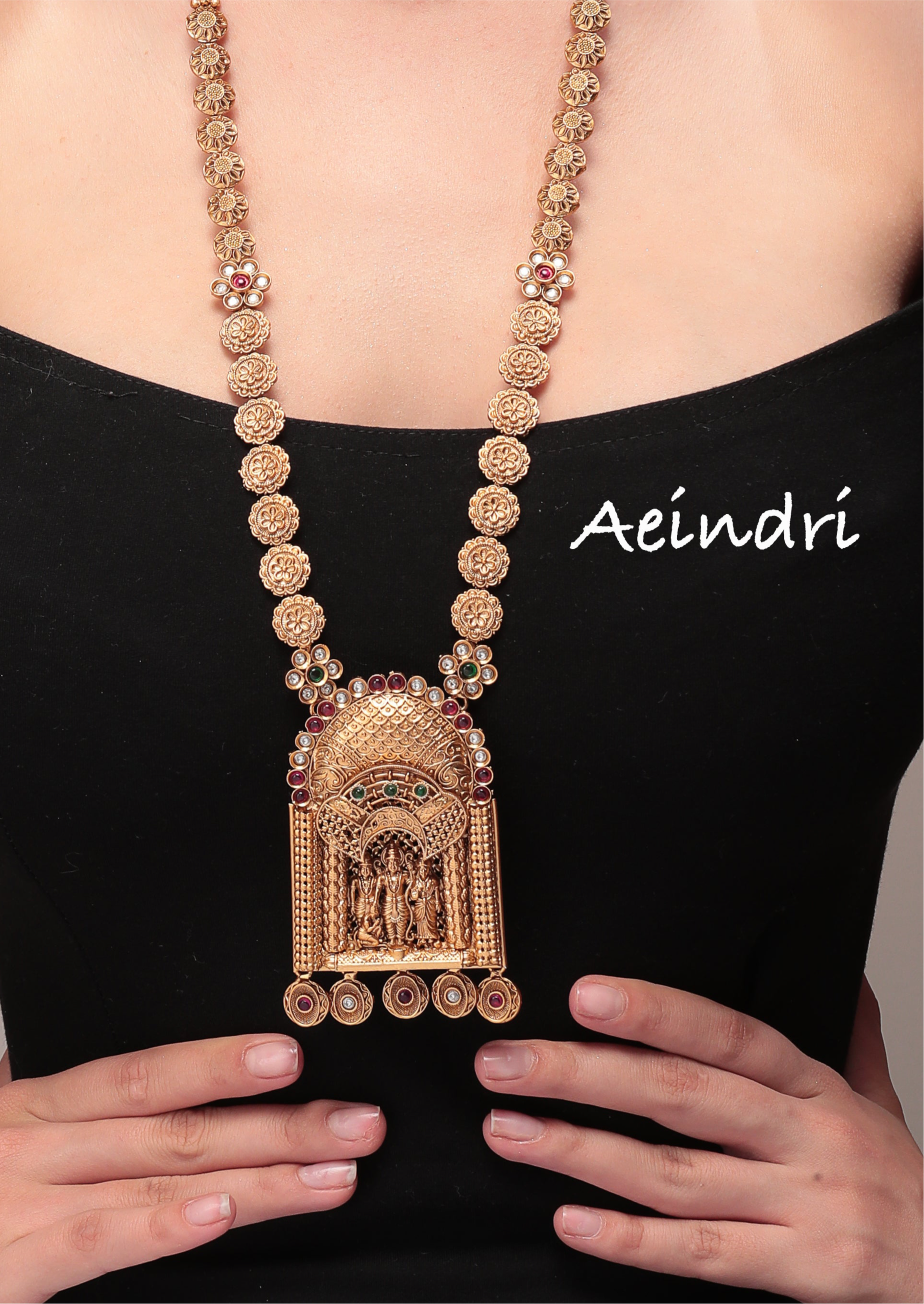 Luxury High-Quality Gold-Plated Necklace with eyerings