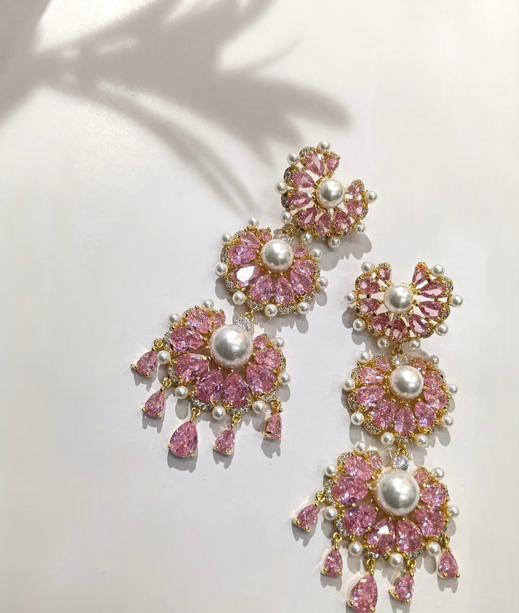 Bilincolor Yellow Cubic Zirconia Long Tassel Earring for Women ...