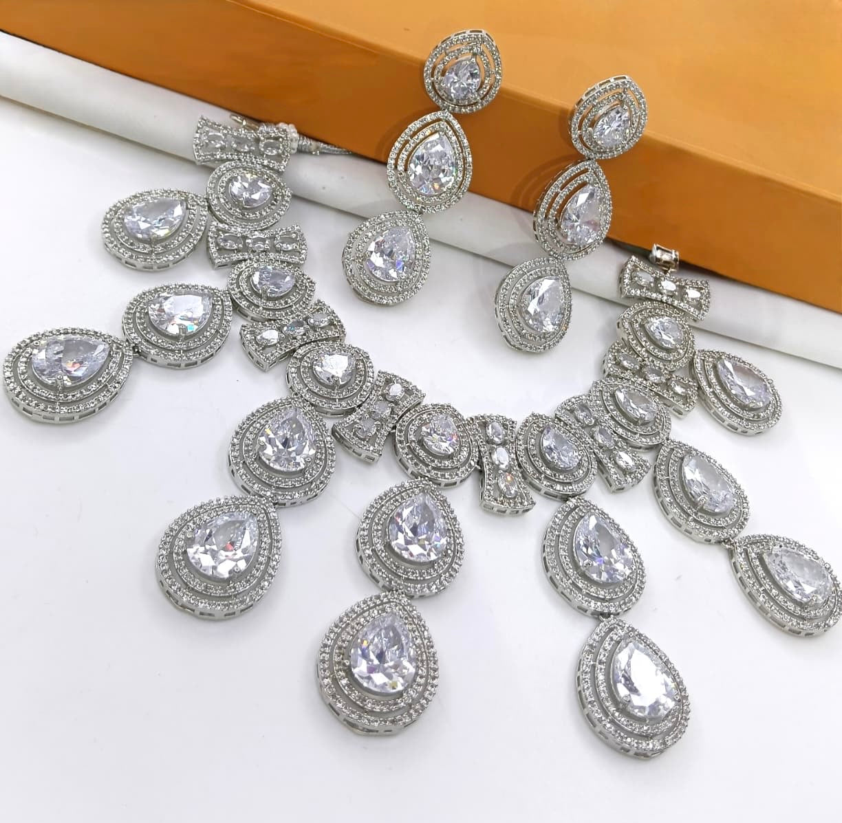 Premium silver finish ad necklace