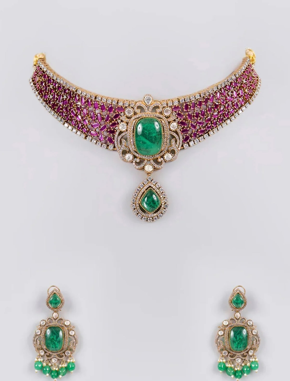 Polki Kundan Choker Jewellery set