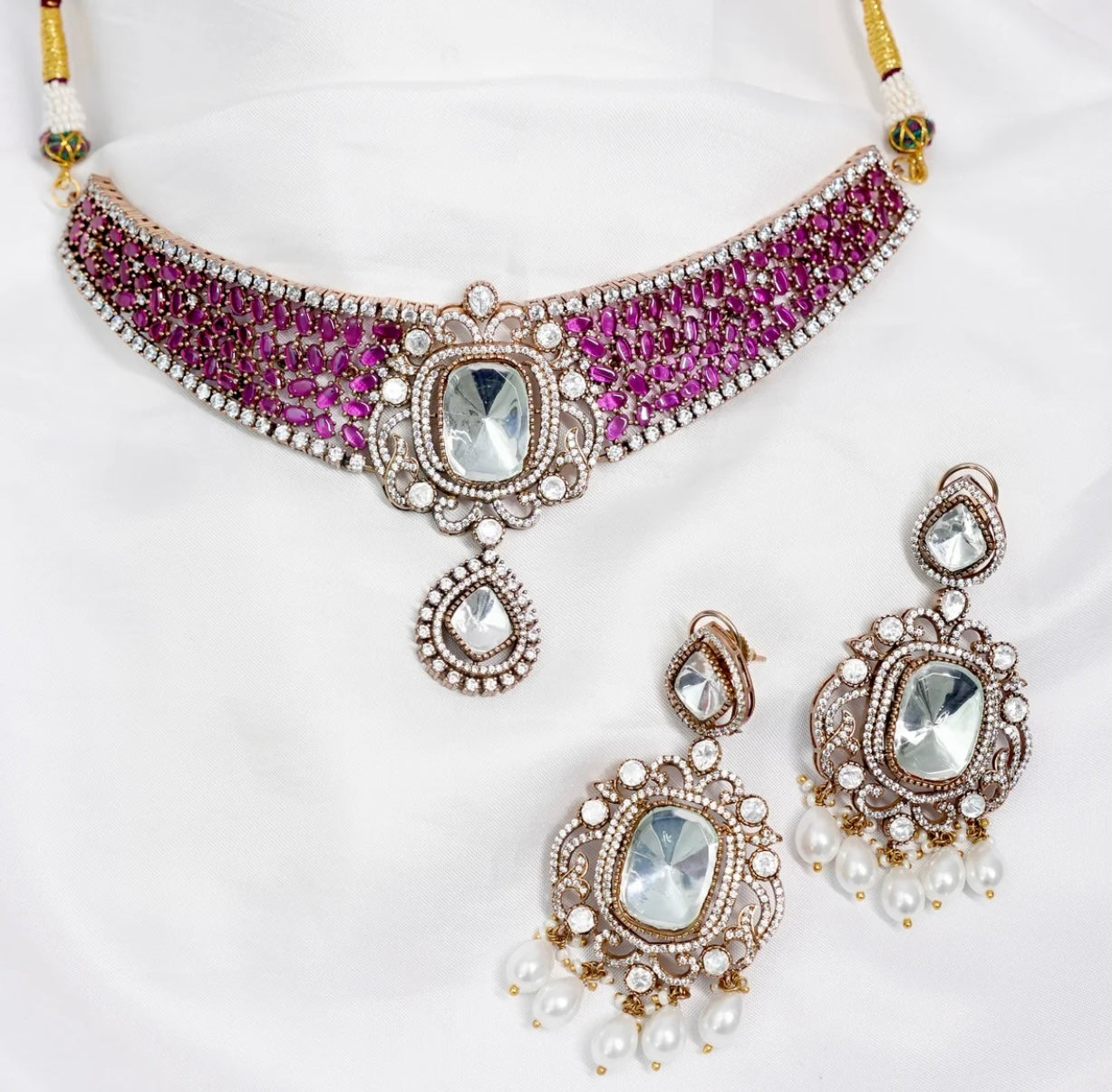 Polki Kundan Choker Jewellery set