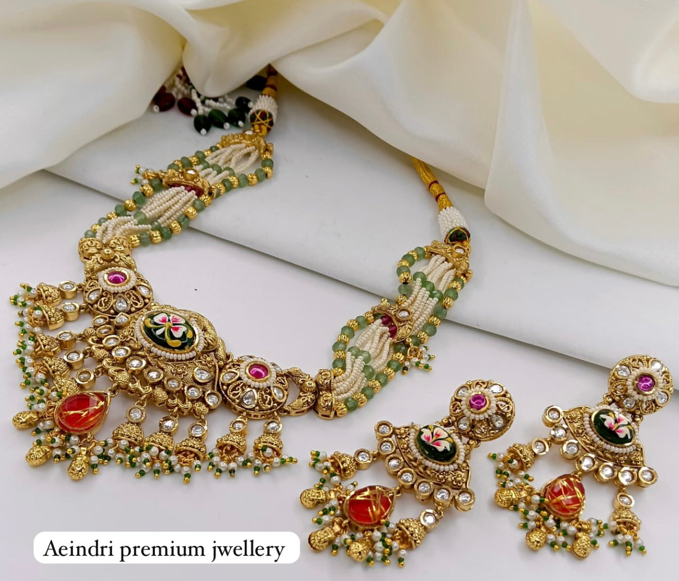 Heritage Kundan & Meenakari Necklace Set